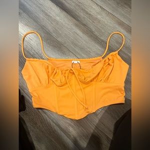 Orange Cropped Tank